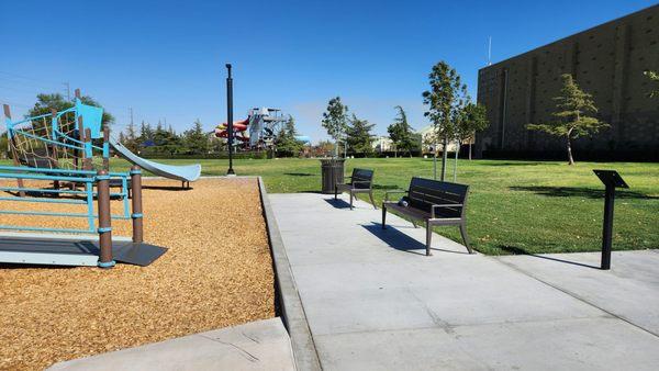 The only two benches (aside from one picnic table).