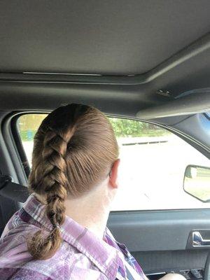 My hair braided for the first time!