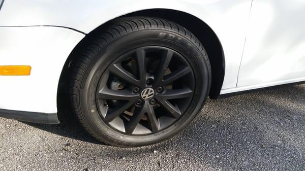 Our clients new black Plasti-Dipped rims (Volkswagen Jetta)