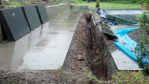 unearthing pool plumbing for repair