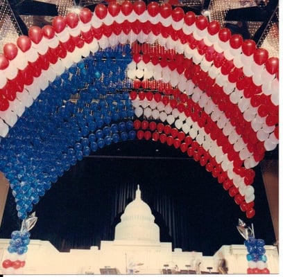 American Flag Balloon Canopy