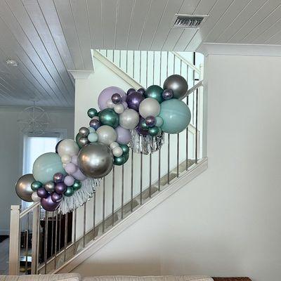 Metallic, Pastels and Glitter Balloons for a Spa Sleepover