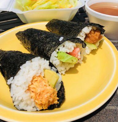 Handroll Combo includes Soup & Salad.