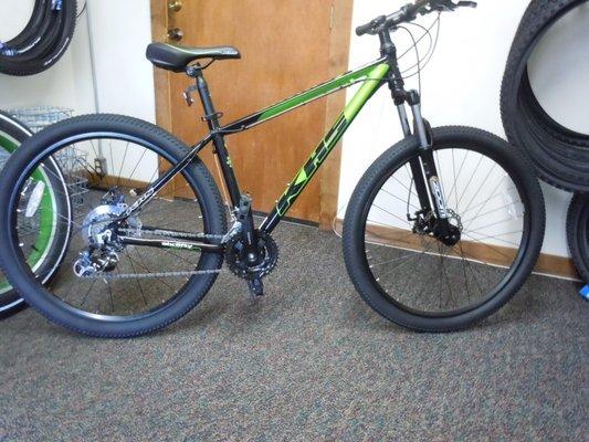 Enjoy your off road ride with a new mountain bike.