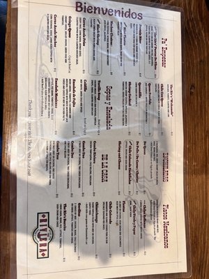 Riviera Menu