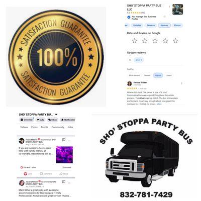 Customer Satisfaction is a must with Sho' Stoppa Party Bus