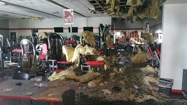 Fitness Facility that received fire and water damage outside El Centro, CA. SERVPRO of El Centro/ Salton City had crews there...