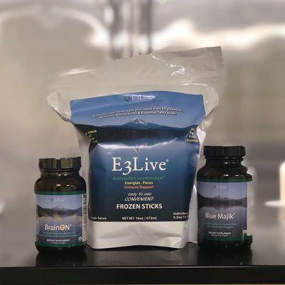 E3 Live products like Blue Majik, Brain On & E3 Live frozen sticks to any juice!