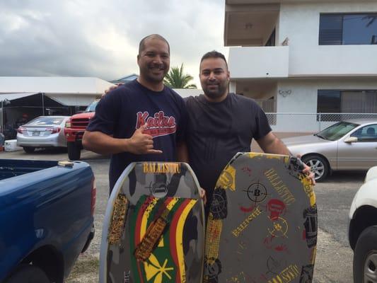 I Had the Pleasure to Deliver Ballistic Bodyboards to Brother Chad Amasiu Yesterday.