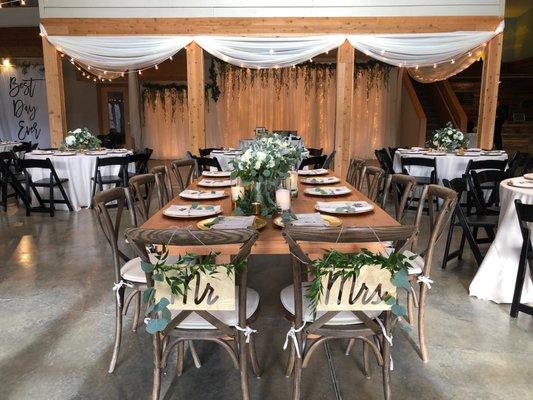 Head table & Backlit Dancefloor