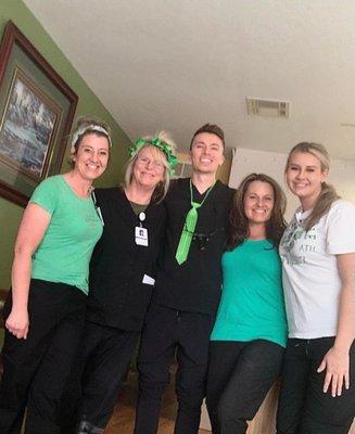 Celebrating St. Patrick's Day in the office!