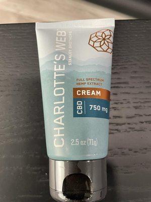 CBD cream for body aches by Charlotte's Web, the official CBD partner of the MLB.