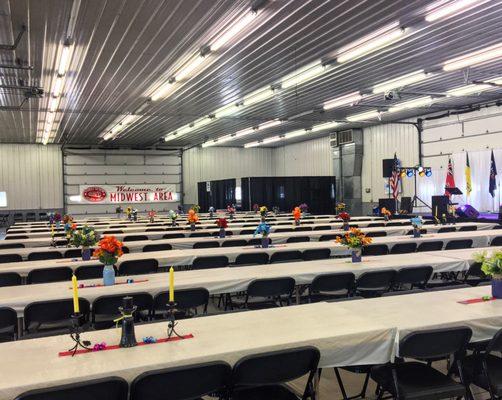 Event space for 800 in our largest building.