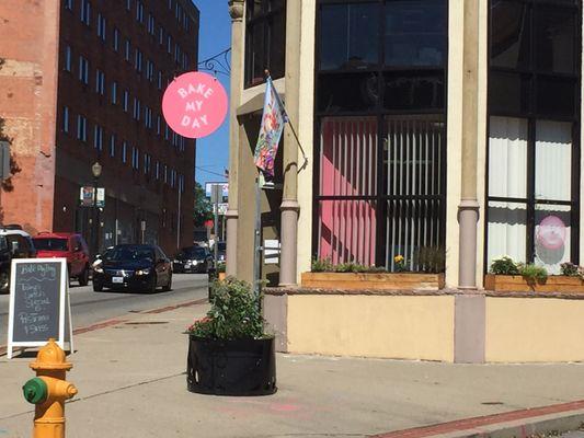 A cute little exterior in downtown Pawtucket!