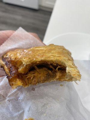 Inside chicken empanada