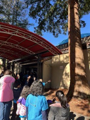 Walking up to De Anza's planetarium hee