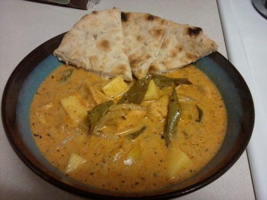 My chicken curry, made with ingredients from Indian Supermarket.