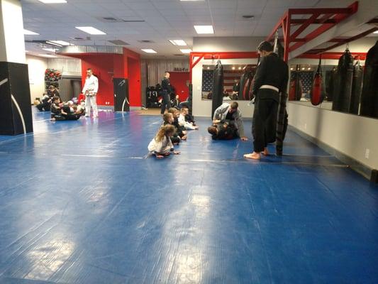 Kids jui jitsu class on mon and wed