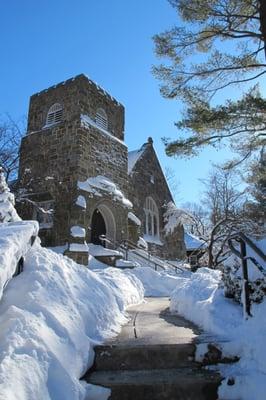 St. Michael's Episcopal Church in winter.