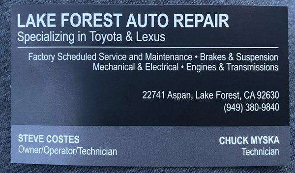 Lake Forest Auto Repair