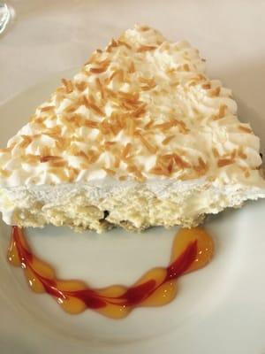 Coconut cream pie dessert at Terrazza restaurant!!