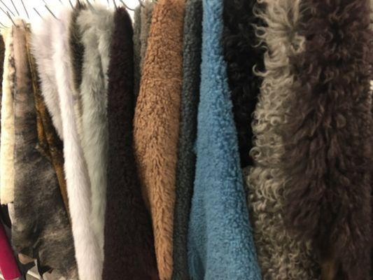 We carry a huge selection of hair on shearling Lambskin or sheepskin. These styles are manufactured from animal by product.