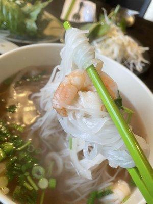 Shrimp in my pho!