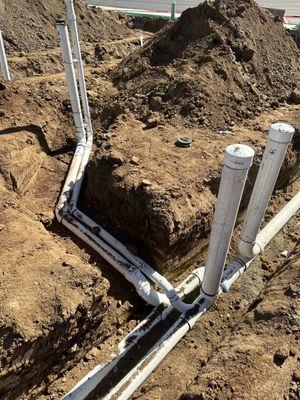 Installing a new underground plumbing