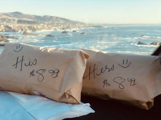 His and Hers Reuben sandwiches .