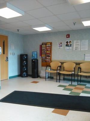 Waiting area and patient's room entrance.