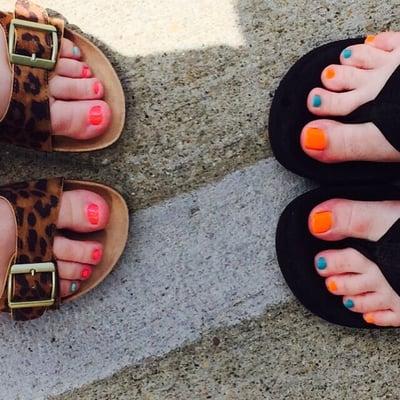 Our super cute pedicures from Pure!