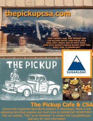 We deliver our farm shares to Waterville, Augusta, the Forks and the sugarloaf area! Sign up today at thepickupcsa.com