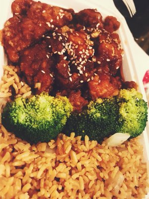 Sesame Chicken and Fried Rice