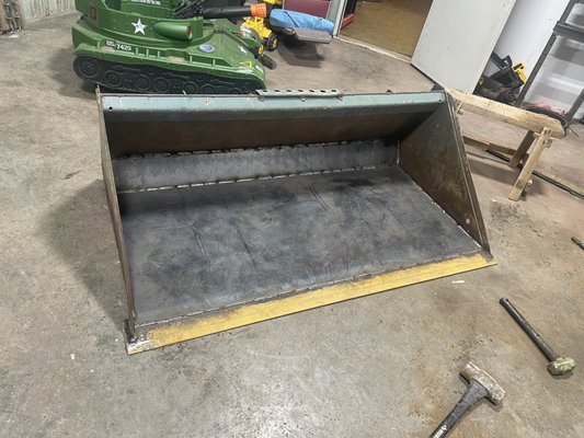 Skidloader bucket we rebuilt for a customer