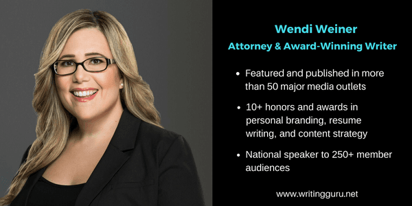 Wendi Weiner, The Writing Guru® Speaker Card