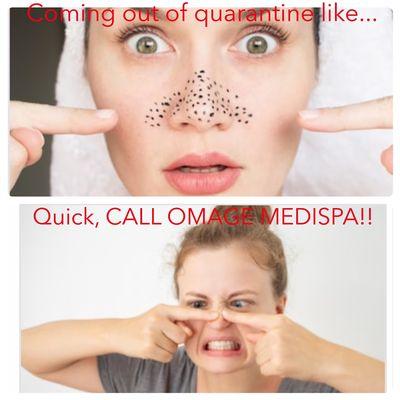 Omage MediSpa is taking appointments for future dates as we wait for the quarantine to subside. Please stay safe and healthy!