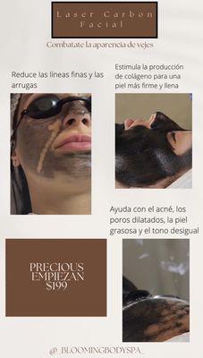 Facial de carbon y laser