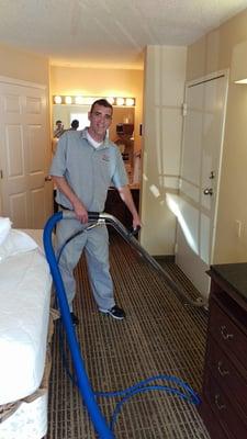 Cleaning a hotel today