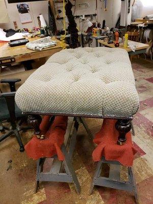 Ottoman before upholstery