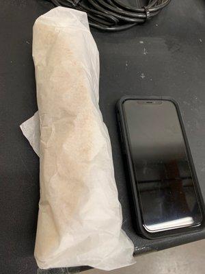 Breakfast Burrito (next to iPhone 11) BIG