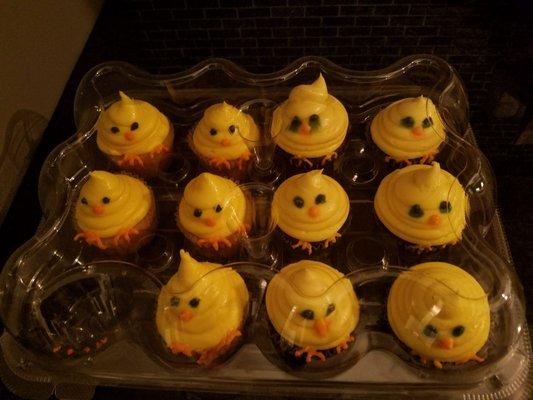 Chick cupcakes buttercream icing