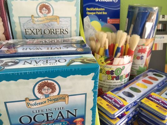 Crafts, gifts, and art supplies are available in The Painted Palette gift shop