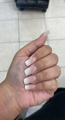 Airbrushed French tip $57