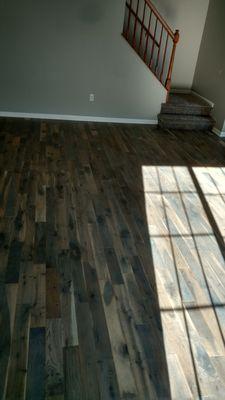 Hardwood floor install