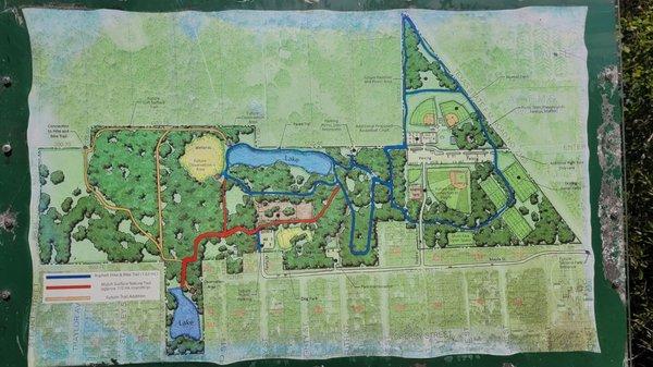 Park map. The triangle area towards the right side of the map is well lit in the early mornings and evenings