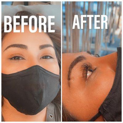 The "Before" & "After" Lash Lift & Tint Photo