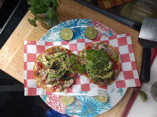 Ceviche tostadas