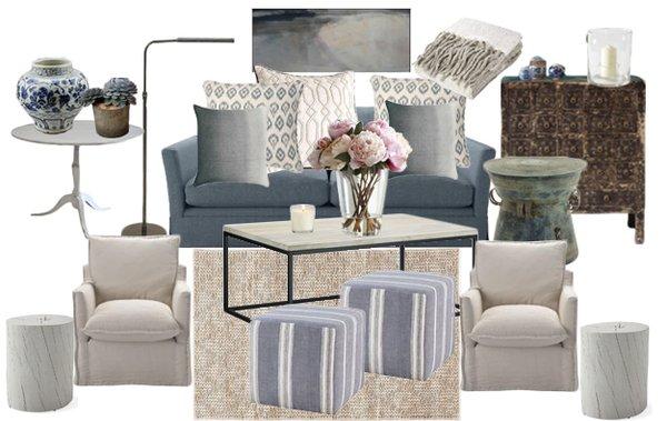 Moodboard of Living Room, HH offers Virtual Design