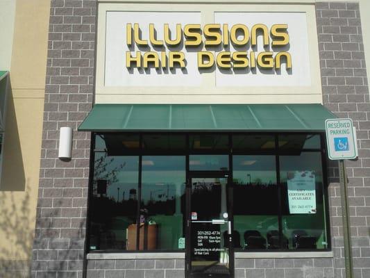 Storefront of Illusions Hair Design in Bowie Town Center