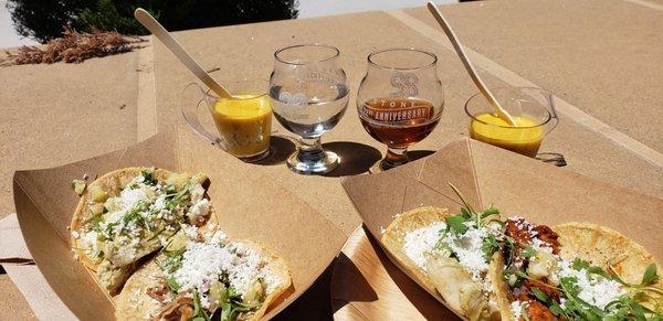 Tacos, Gazpacho, and great beer